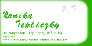 monika tepliczky business card